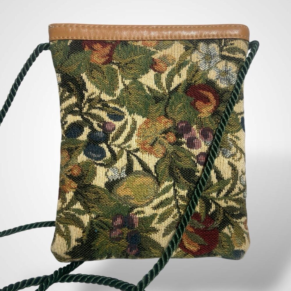 Royal Tapisserie Tapestry Purse Crossbody Shoulder Bag Fabric Lined Floral 6x7" - Picture 2 of 7